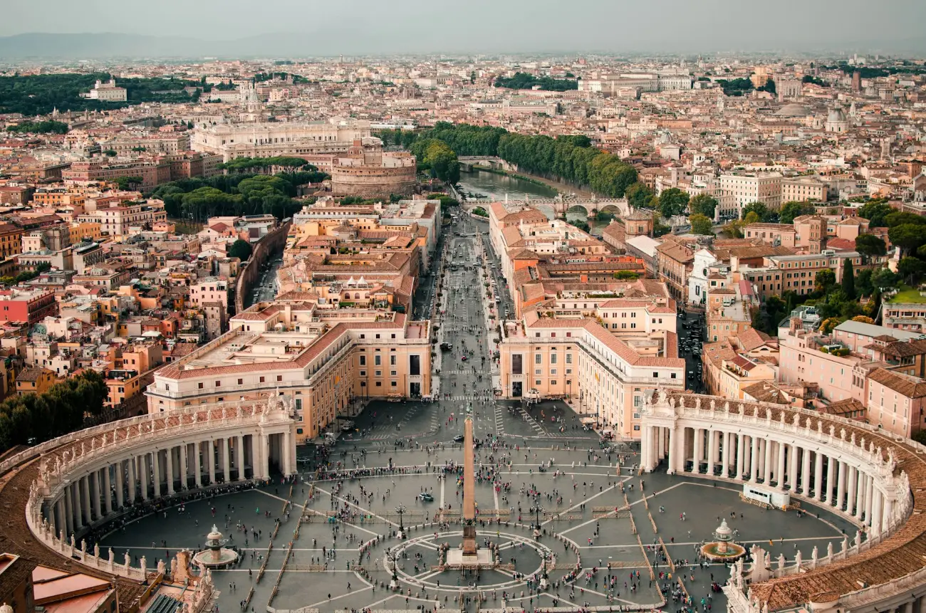 St Peter's Square seen from the dome, Rome